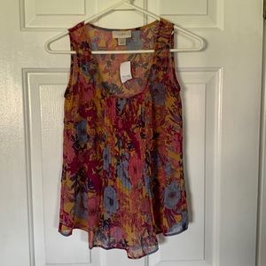 Sheer printed loft tank